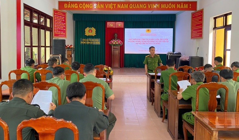 Phòng Cảnh sát cơ động tích cực chuẩn bị các nội dung huấn luyện, diễn tập phương án bảo vệ Đại hội Đảng các cấp